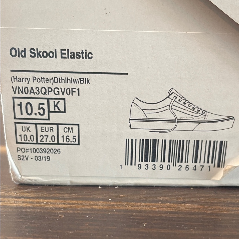 Vans Harry Potter old skool elastic Deathly Hallows Black Sneakers - Picture 7 of 7